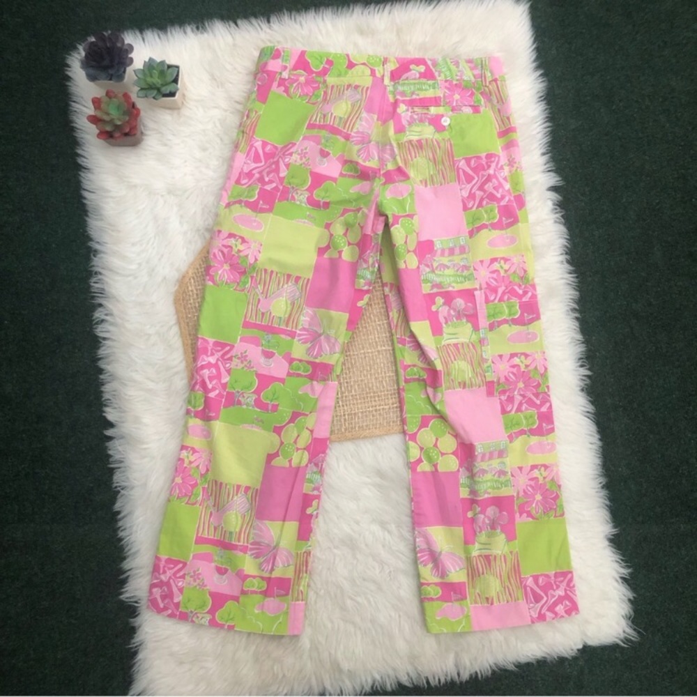 Lilly Pulitzer Golf Patchwork Print Capri Pants - image 5